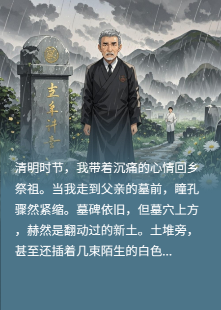清明节回乡祭祖，亡父墓地惊现新土，荒唐！我如何接受