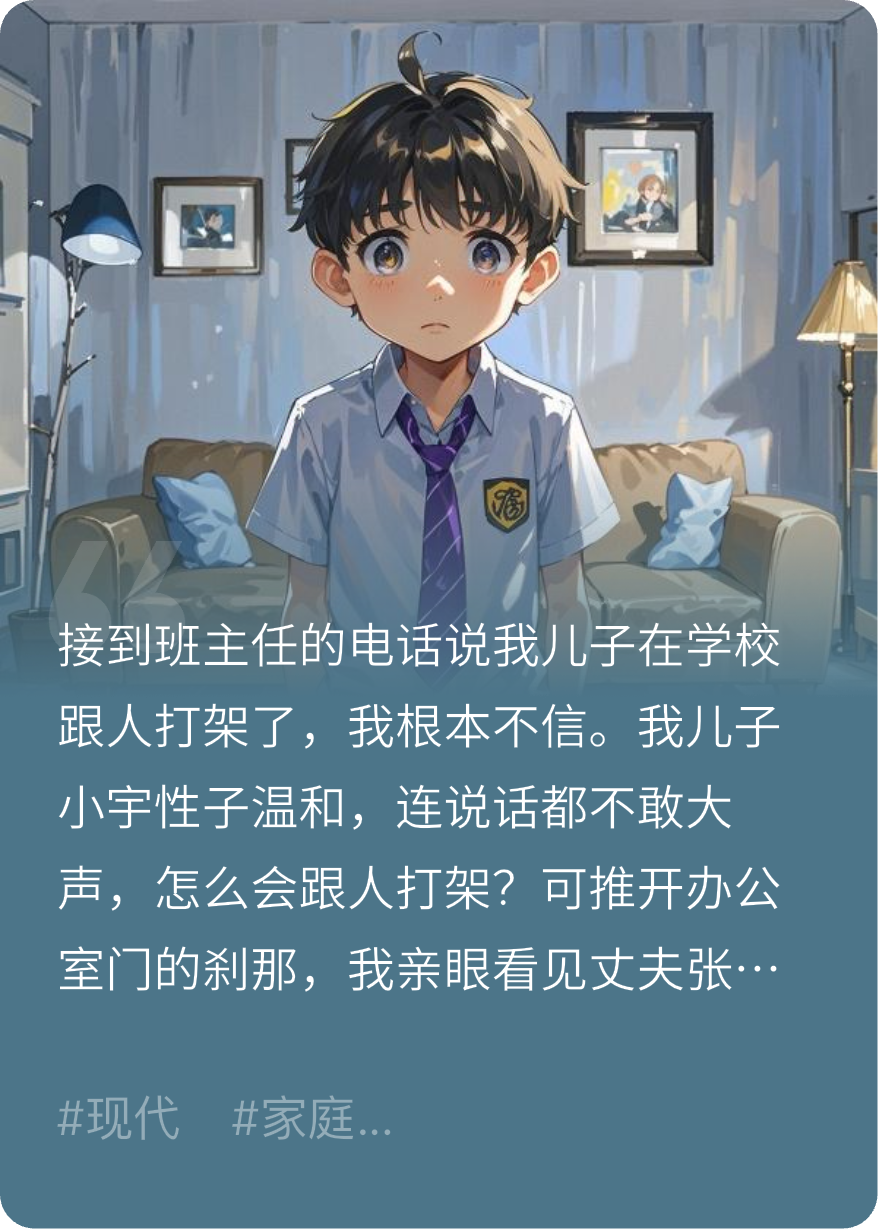 儿子在学校被打，老公反而让他跪下道歉