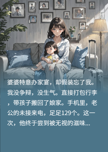 家宴唯独忘了我，我带娃回娘家，老公狂打129个电话