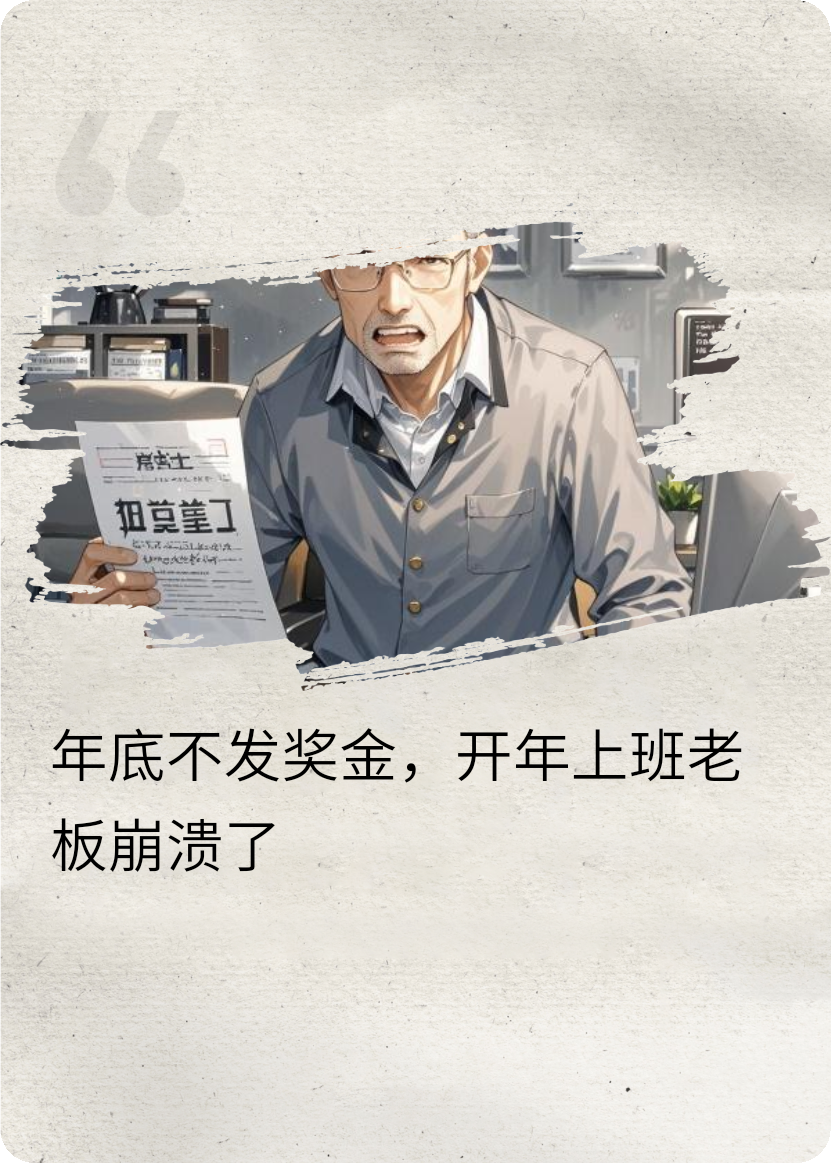年底不发奖金，开年上班老板崩溃了