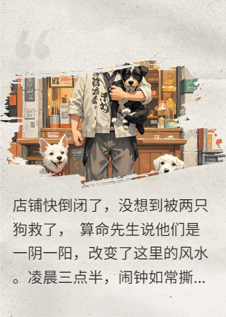 捡到两只小奶狗，从此生意好的爆