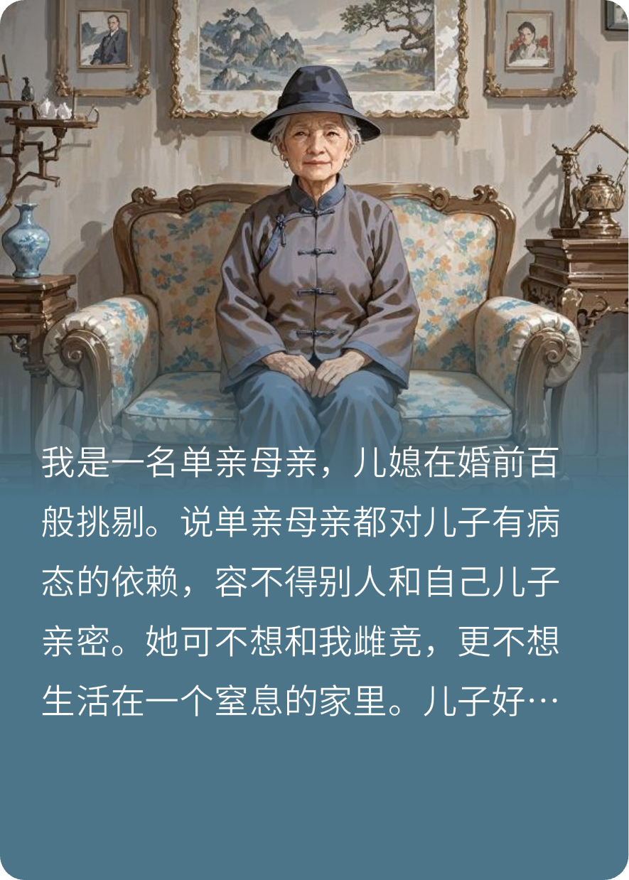 儿媳拿我当假想敌后，我不伺候了