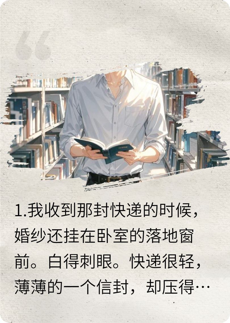 我在婚礼前夜收到了他的遗书