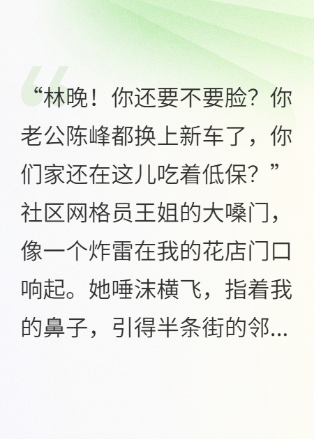 社区说我老公骗低保，可我三年前就离婚了