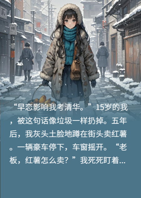 15岁向他表白被拒，5年后我街头卖红薯，没敢抬头看他