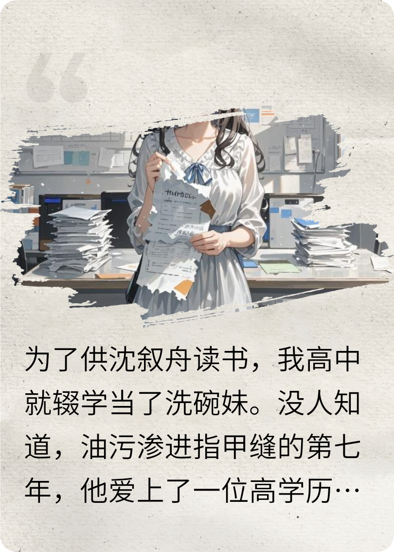 洗碗七年，他却爱上高学历女顾问