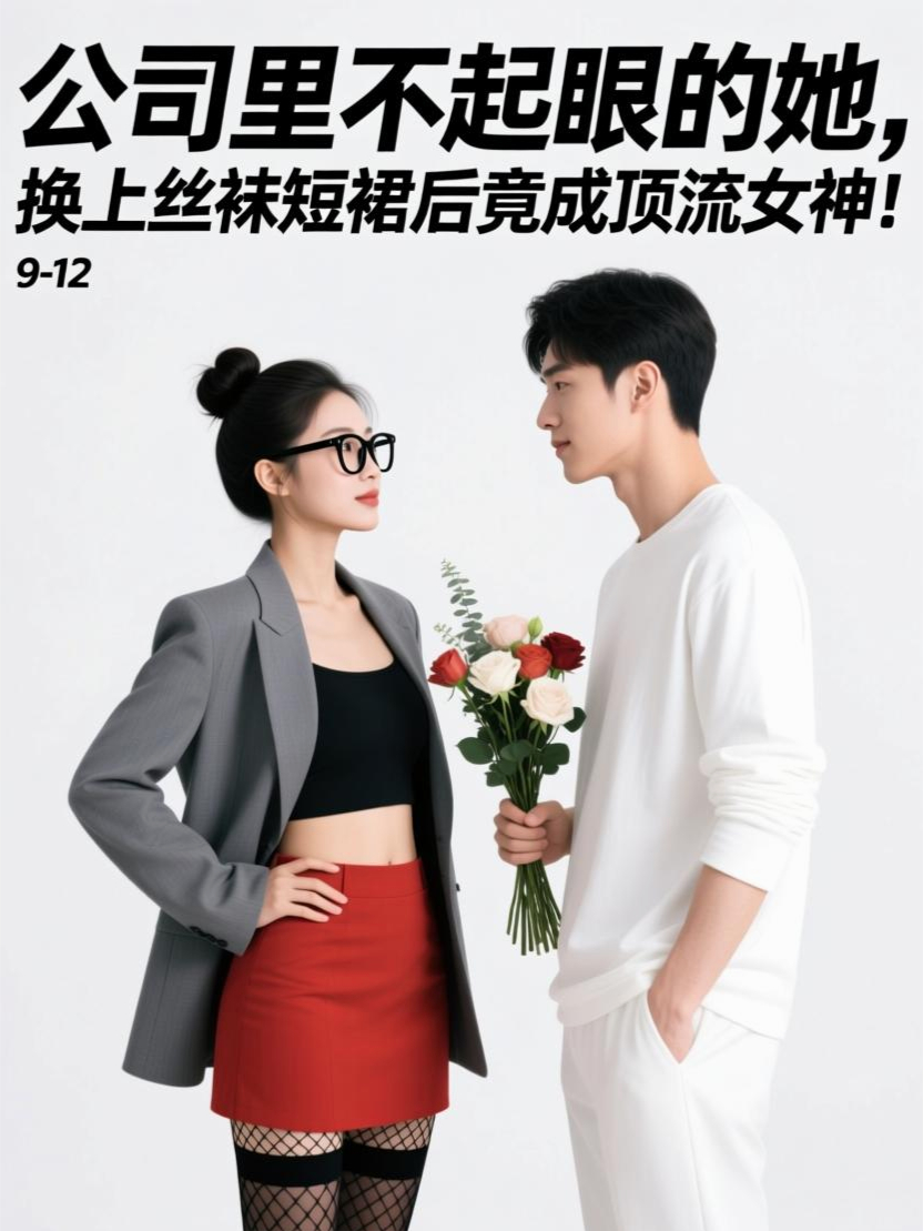 公司里不起眼的她，换上丝袜短裙后竟成顶流女神！