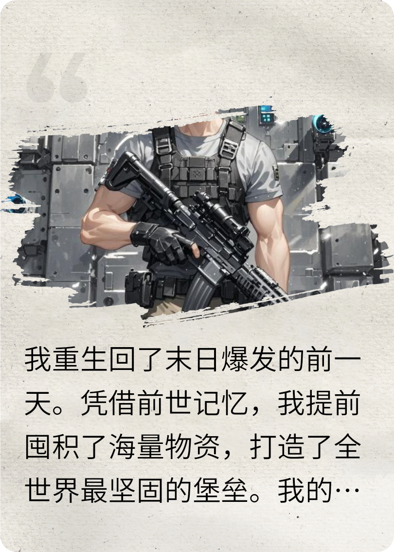末日重生我打造神级堡垒，伪善兄弟偷我物资还放火烧我