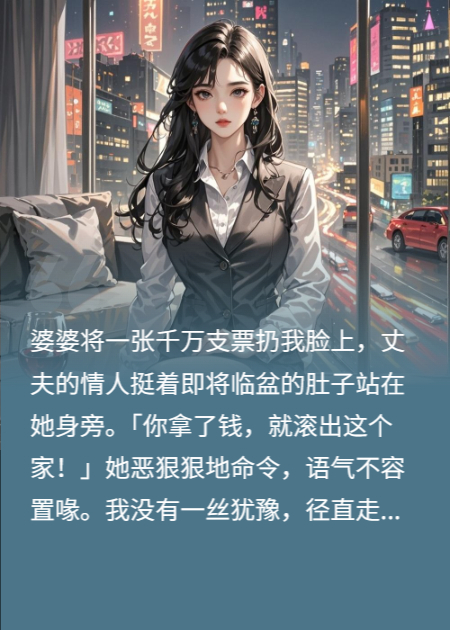 婆婆1000万支票让我滚，我拿起就走
