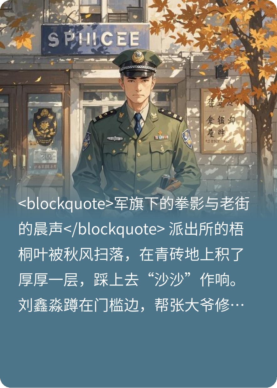 古武高手，我躲在派出所当片警（六）