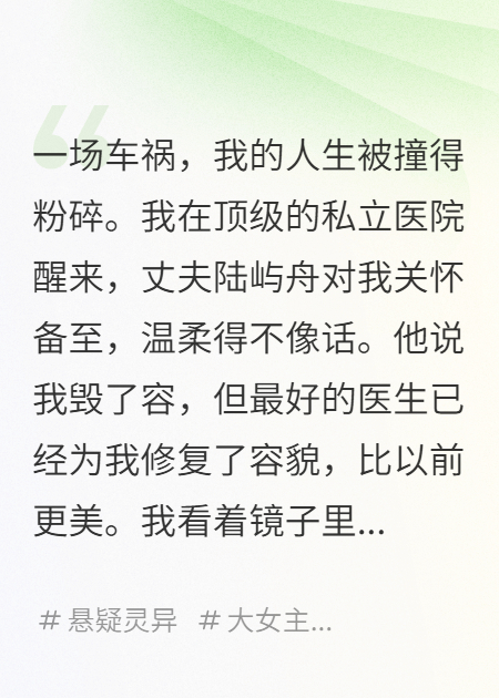 镜子里的人不是我，我丈夫却疯狂爱上了这张脸