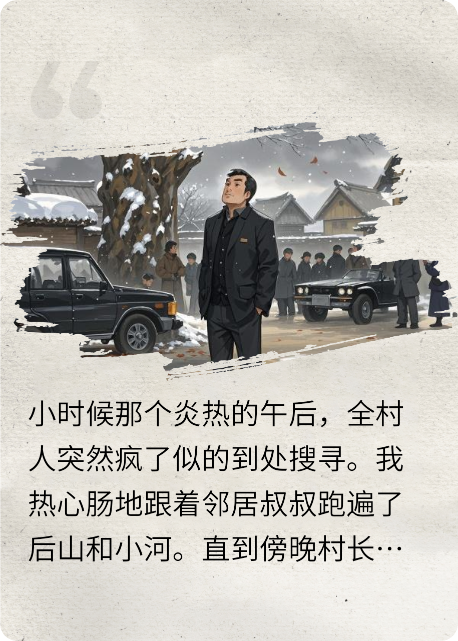 村里丢了个小孩我跟着找了一下午后才发现丢的小孩是我