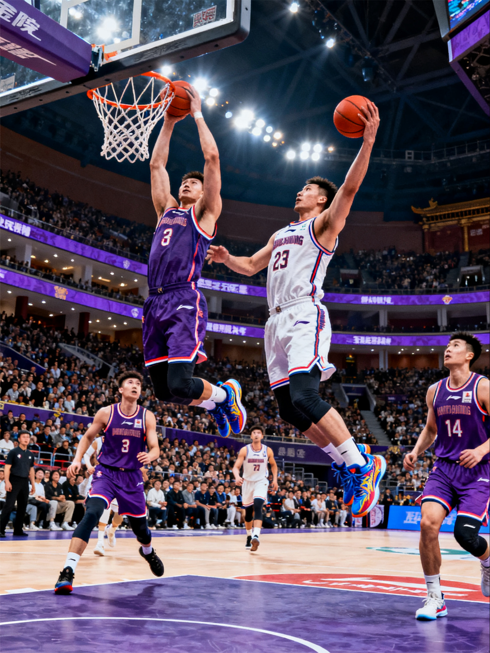 紫禁之巅：双星闪耀与全民皆兵的篮球进攻史诗​