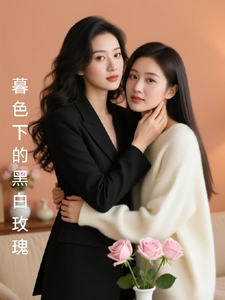 暮色下的黑白玫瑰