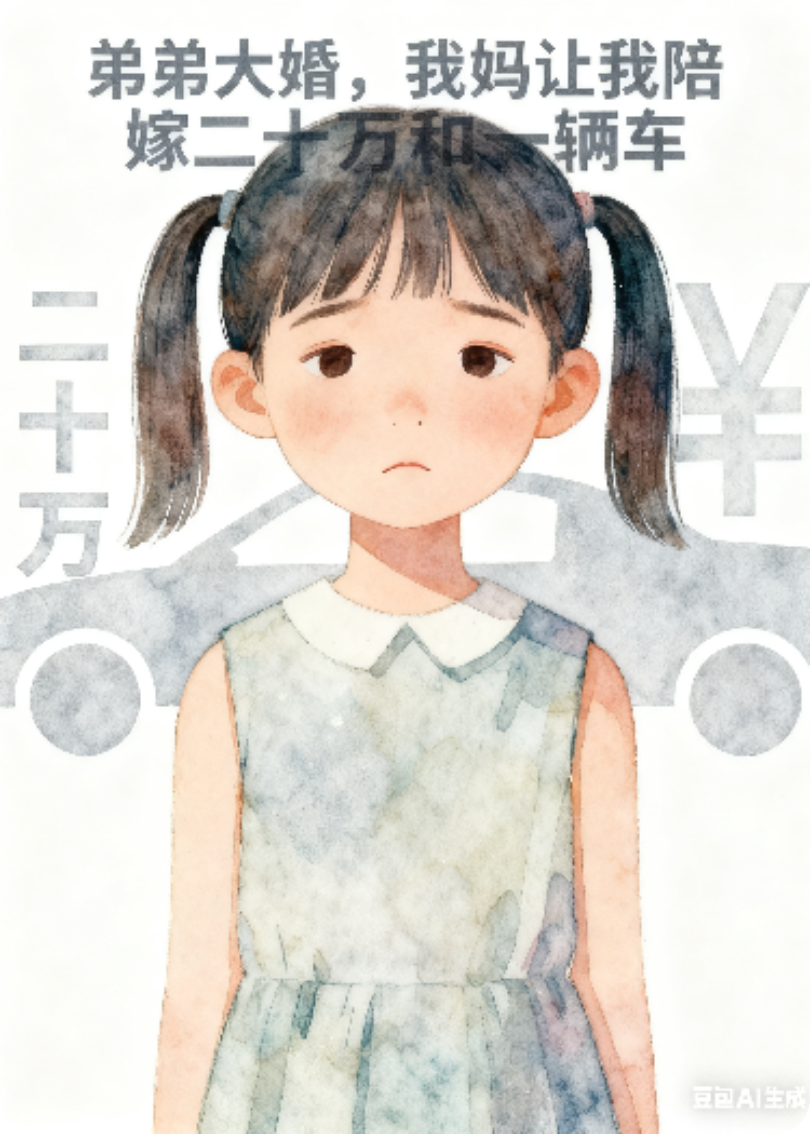 弟弟大婚，我妈逼我陪嫁二十万和一辆车