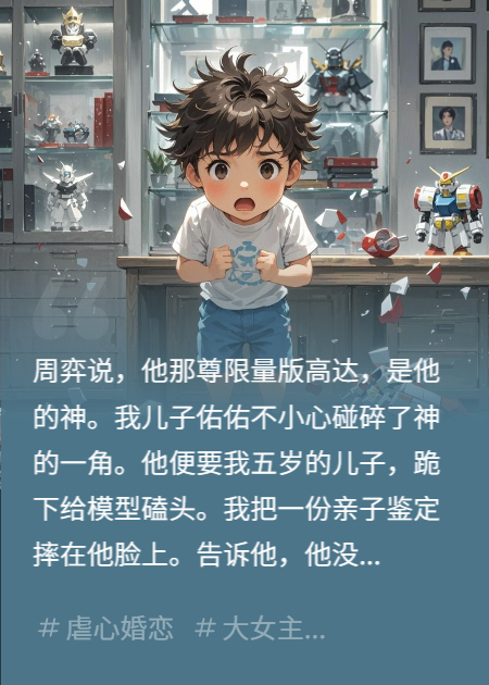 儿子损坏老公的限量版高达，他逼儿子下跪道歉