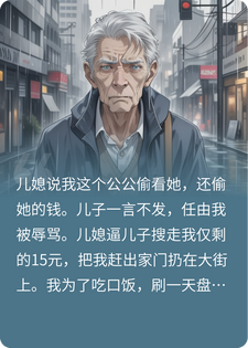 仅剩15元被儿子抢走，我中一个亿后隐身了