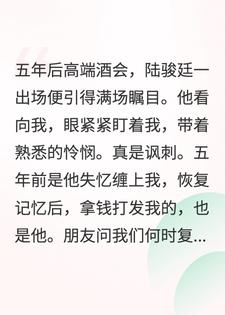 陆总，五年前的小傻子你早已高攀不起